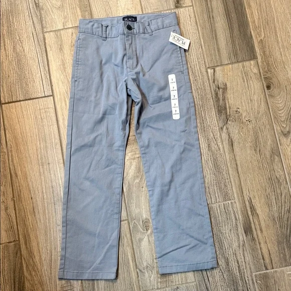 Children's Place Boys Gray Chino/Uniform Pants‎ Size  7 NWT - Picture 2 of 9